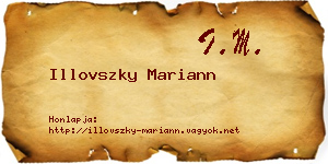 Illovszky Mariann névjegykártya